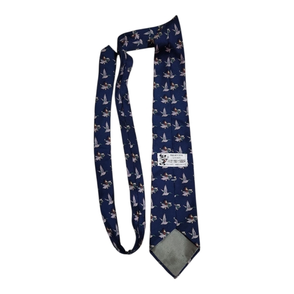 Vintage Mickey Mouse Aviation & Mallard Ducks Silk Tie - Made In USA - Picture 4 of 8